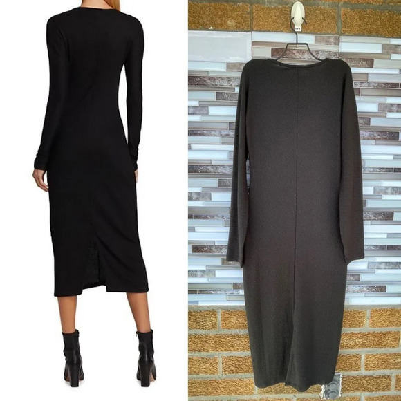 New rag & bone ribbed-knit V-neck dress medium - Picture 4 of 17